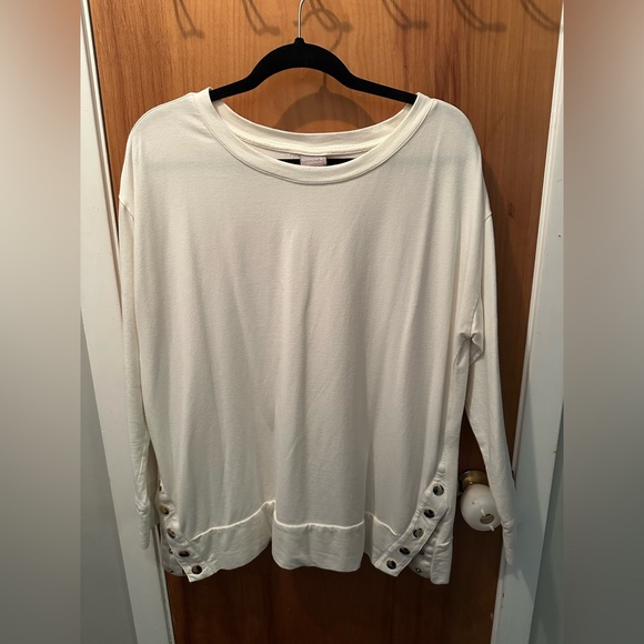 Chico's Off-White Long Sleeve with Button Details - Picture 1 of 5